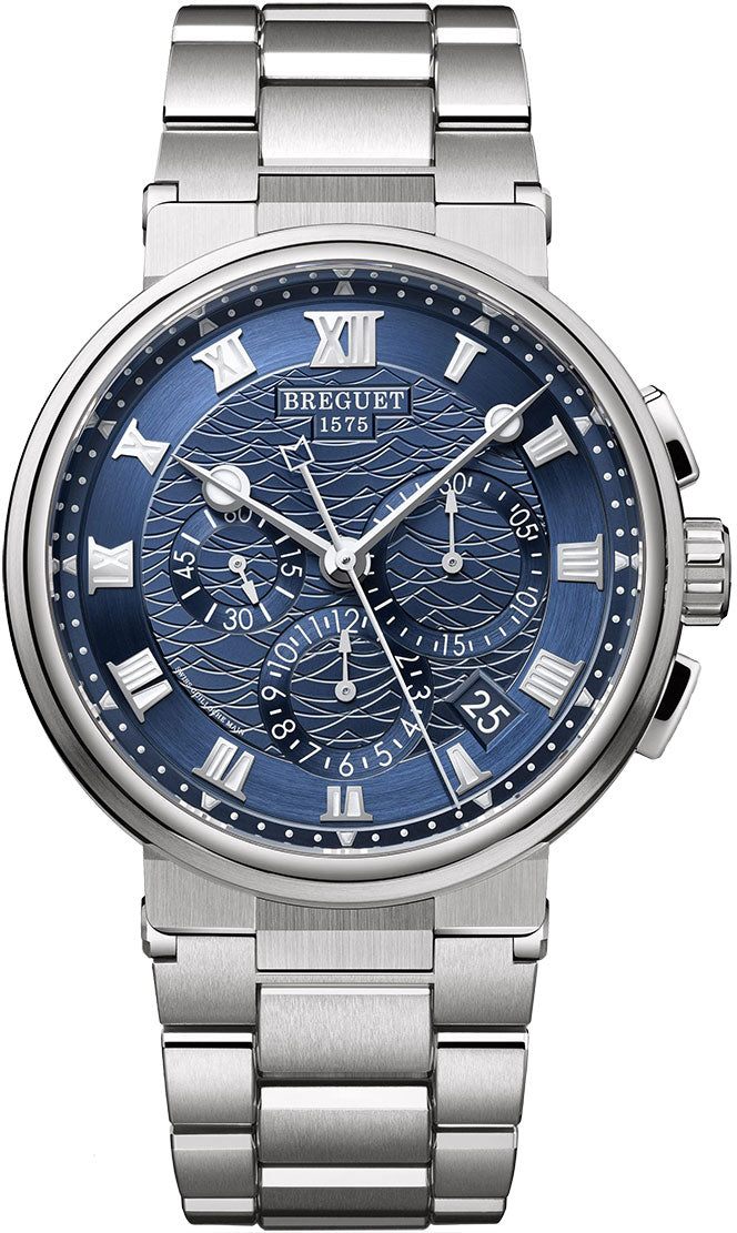 Breguet Marine 5527 Chronograph 18K White Gold Men's Watch