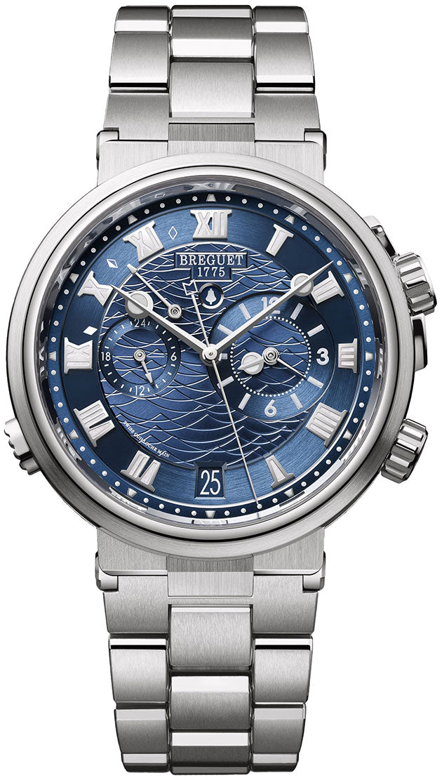 Breguet Marine 5547 Marine Alarme Musicale 18K White Gold Men's Watch