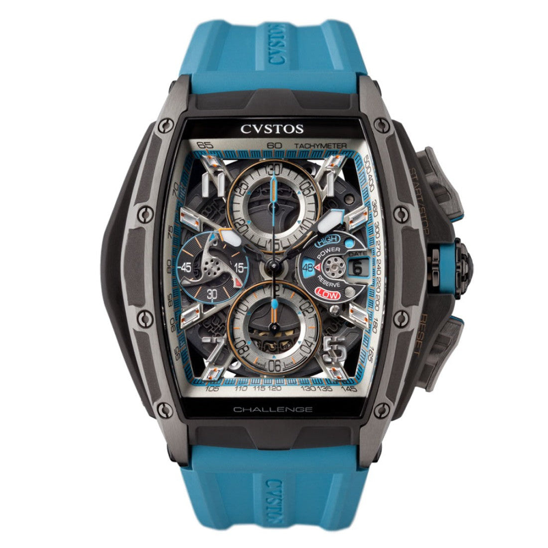 Cvstos Chronograph-S Chrono Grey Brancard Black Titanium / Blue B00107.4176001