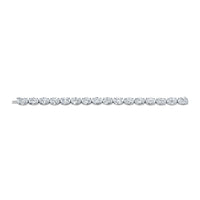 East West Oval Straight Line Diamond Bracelet