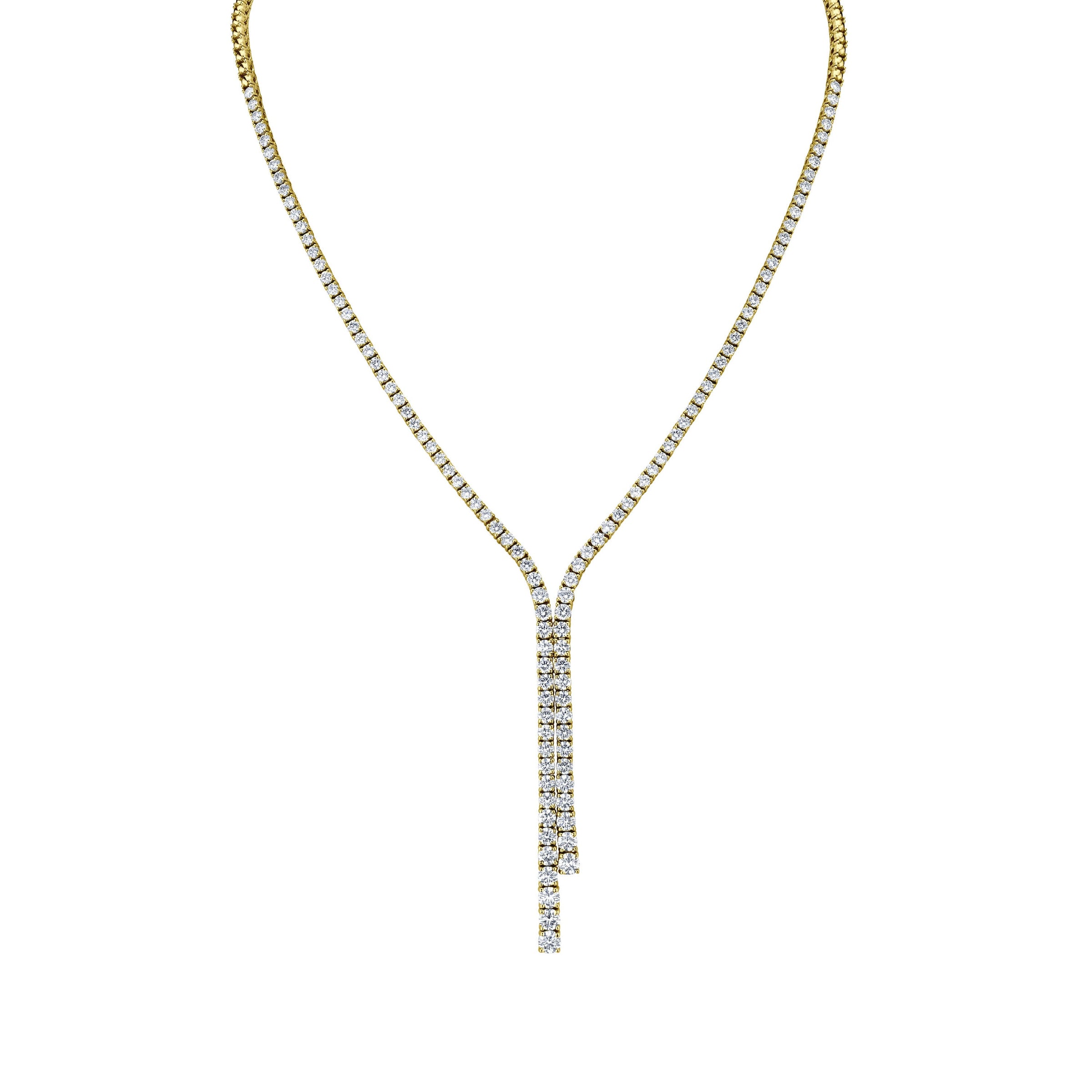 Graduated Round Brilliant Diamonds Lariat