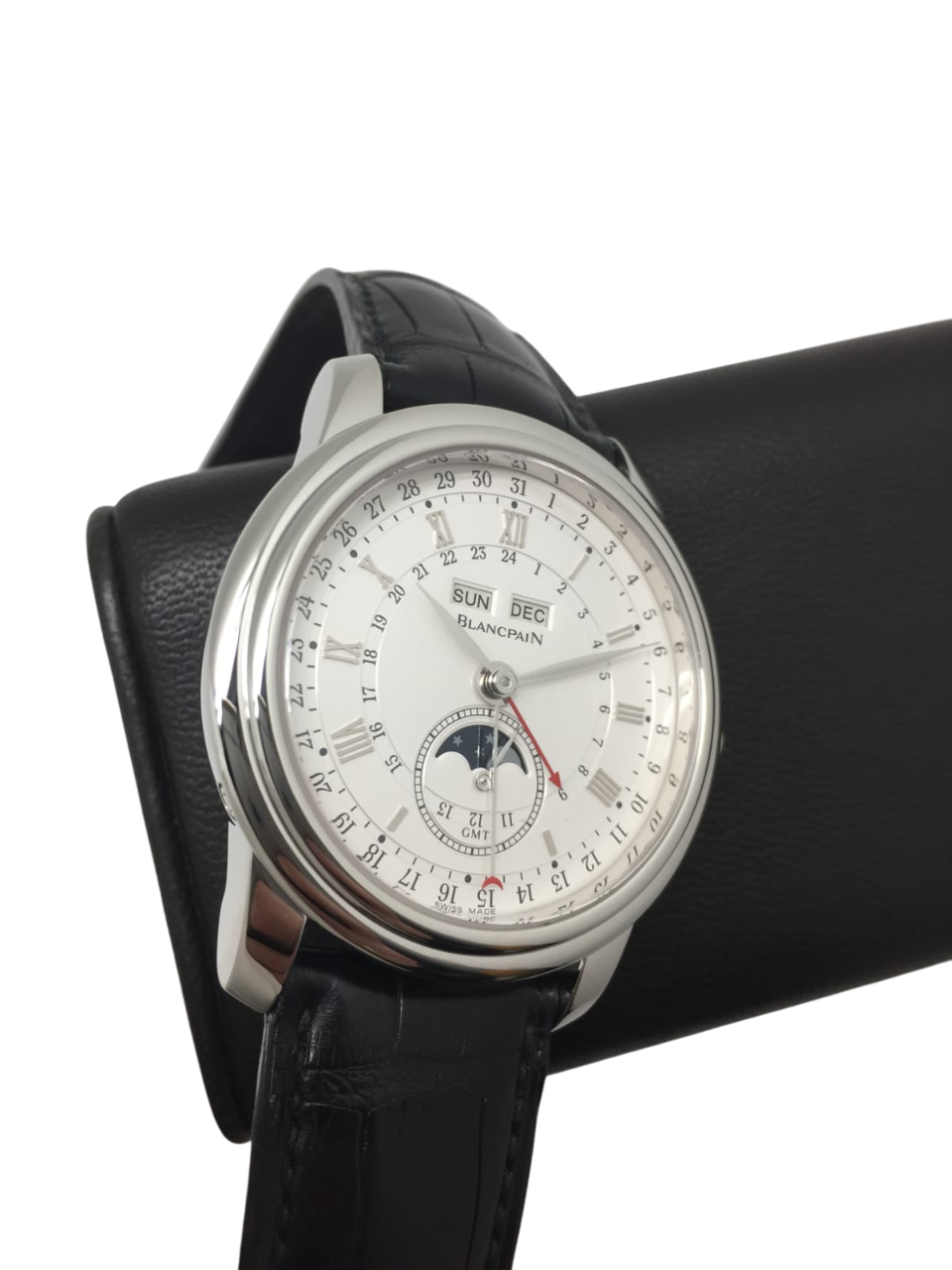Blancpain Le Brassus GMT Moon Phase Calendar Platinum Men's Watch