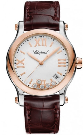Chopard Happy Sport Stainless Steel & 18K Rose Gold & Diamonds Lady's Watch