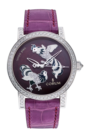 Corum Rooster Limited Edition 18K White Gold & Diamonds Unisex Watch