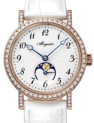 Breguet Classique Moon Phase 18K Rose Gold & Diamonds Lady's Watch