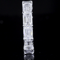 6 Carat Emerald Lab Grown Diamond Eternity Ring