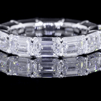 6 Carat Emerald Lab Grown Diamond Eternity Ring