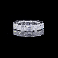 6 Carat Emerald Lab Grown Diamond Eternity Ring