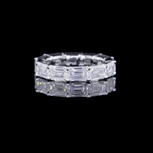 6 Carat Emerald Lab Grown Diamond Eternity Ring