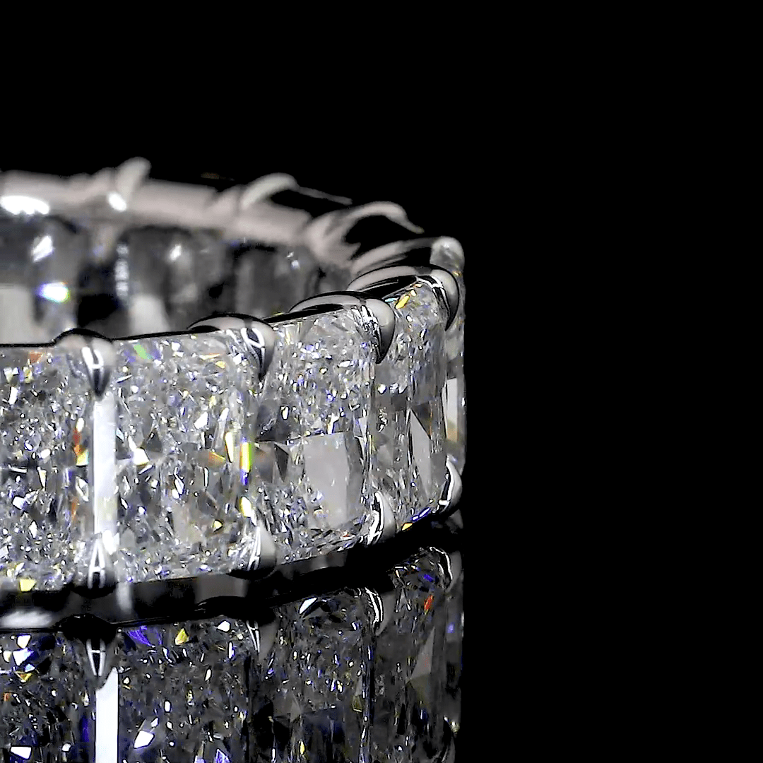 6.2 Carat Radiant Lab Grown Diamond Eternity Ring