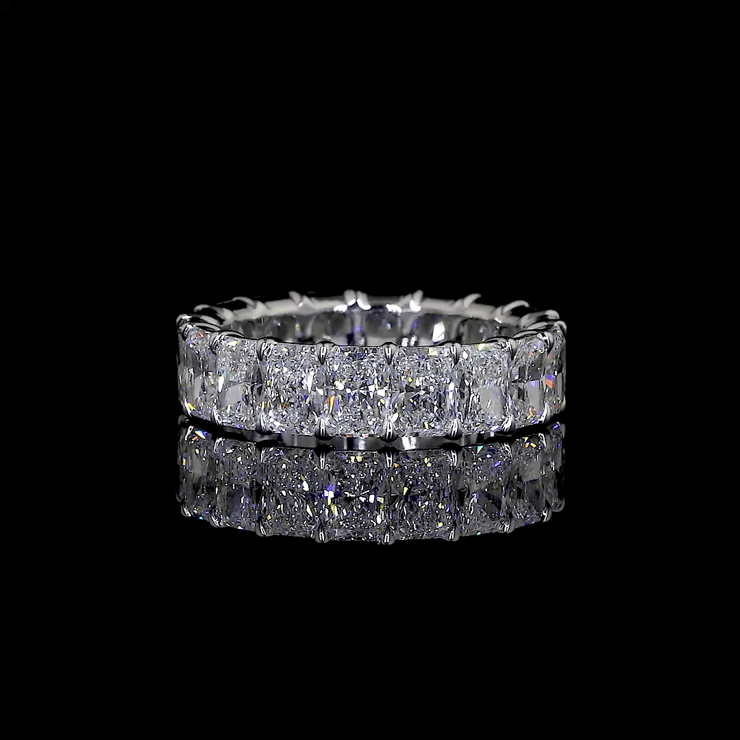 6.2 Carat Radiant Lab Grown Diamond Eternity Ring