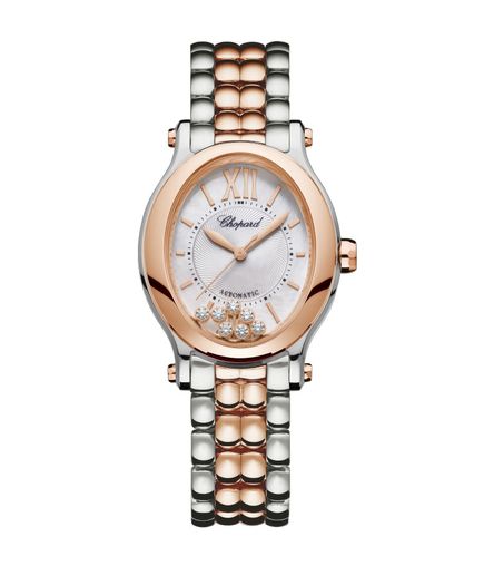 Chopard Happy Sport Oval Stainless Steel and Ethical Rose Gold & Diamonds Ladies Watch