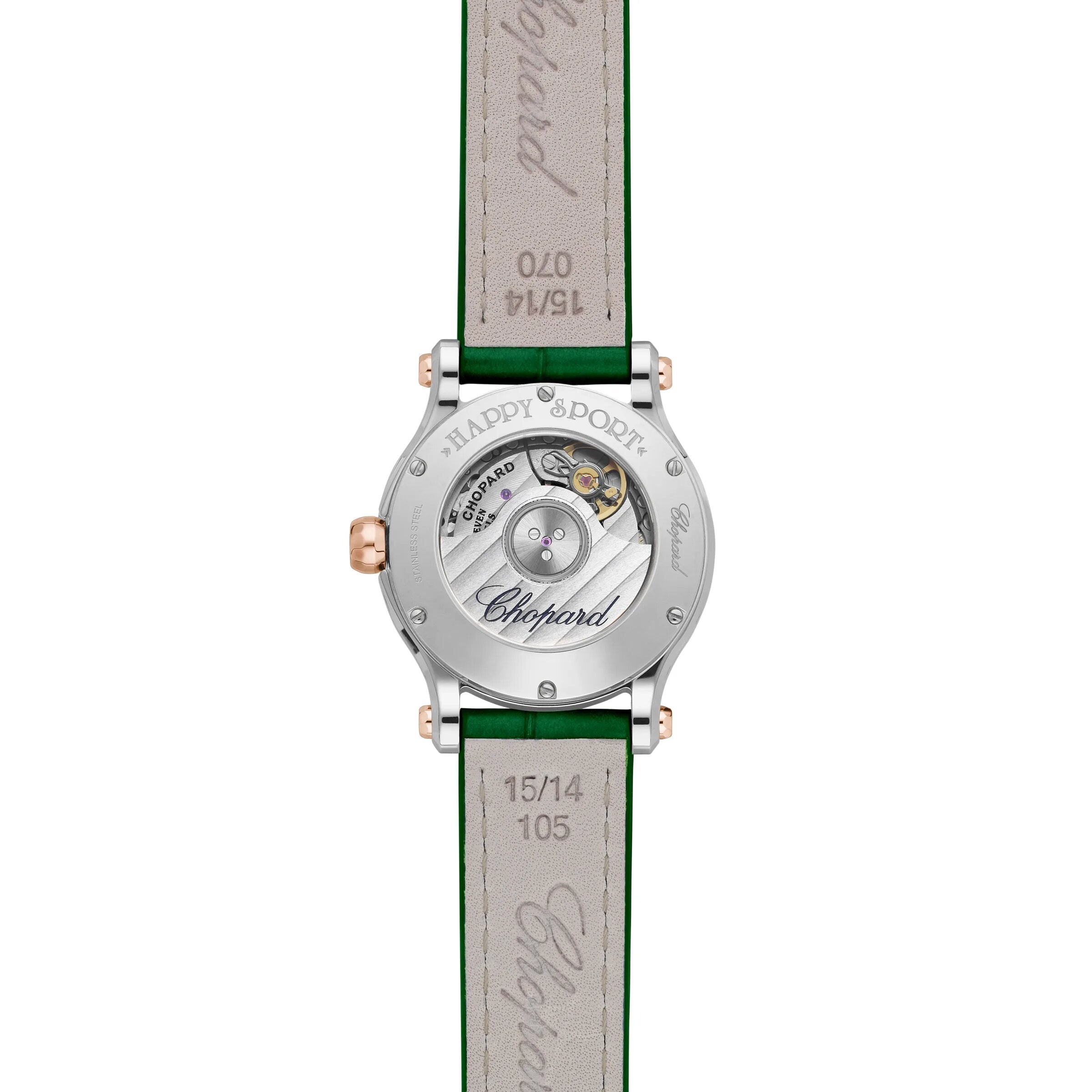 Chopard Happy Sport Stainlees steel & 18K Rose Gold & Diamonds Ladies Watch