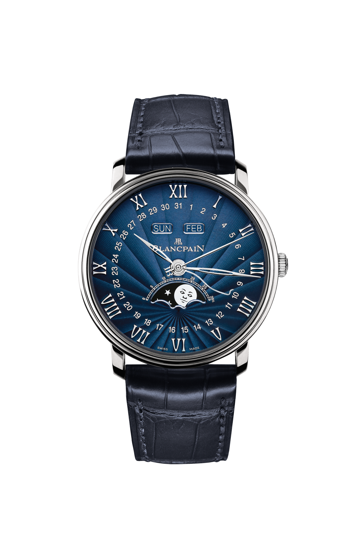 Blancpain Villeret Moonphase & Complete 18K White Gold Men's Watch