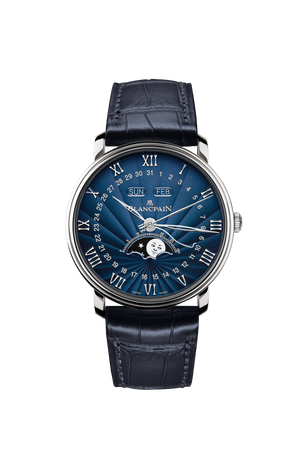 Blancpain Villeret Moonphase & Complete 18K White Gold Men's Watch