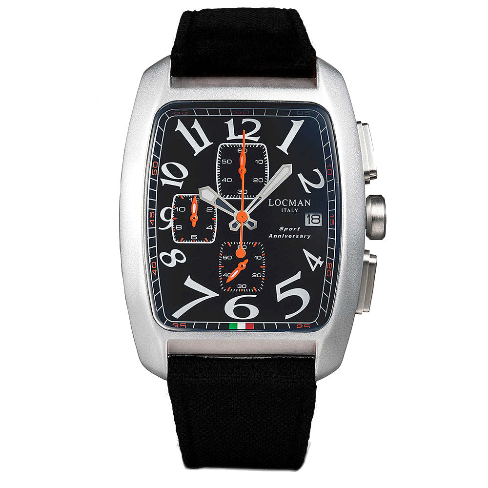 Locman Sport Black Anniversary Chronograph 37mm 0470L015-LLBKORCK