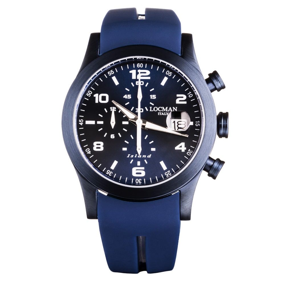 Locman Island Chrono Quartz 40mm 0618B02S-BLBLWHSB