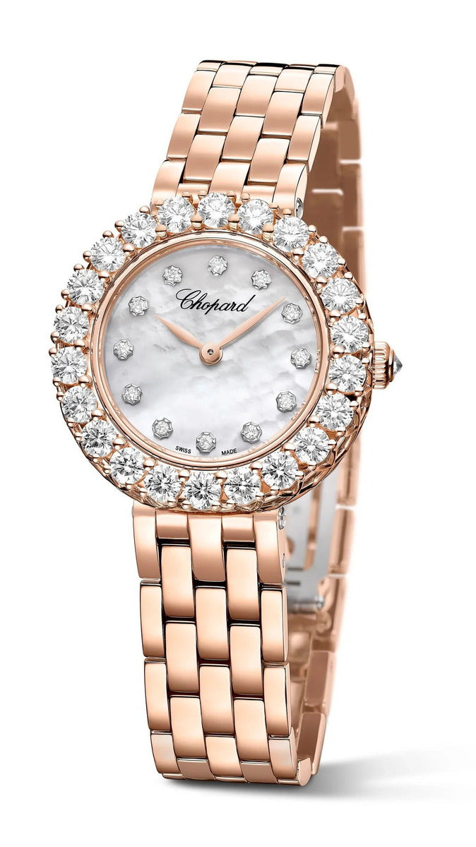 Chopard L’Heure Du Diamant Round Small 18K Rose Gold & Diamonds Ladies Watch