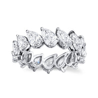 Pear Diamond Eternity Band