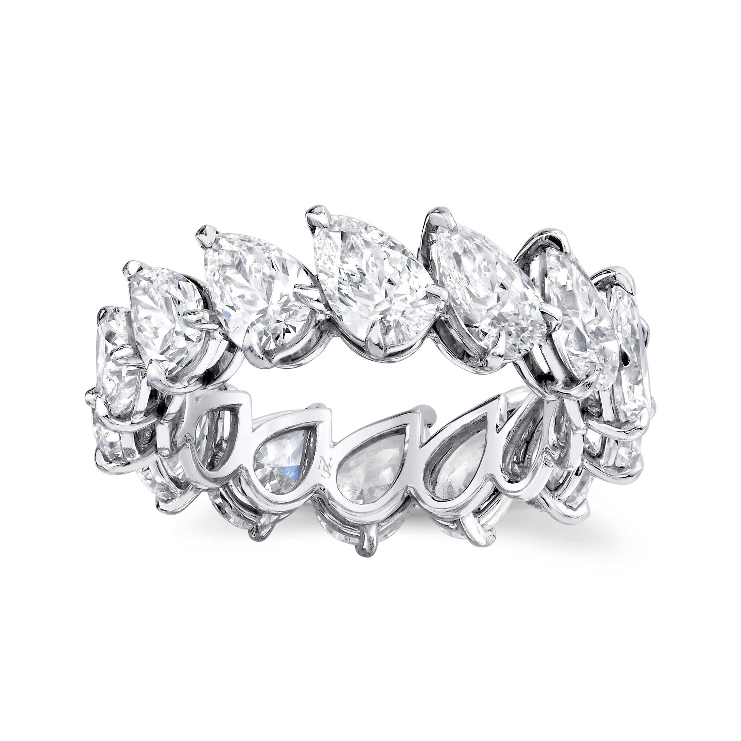 Pear Diamond Eternity Band