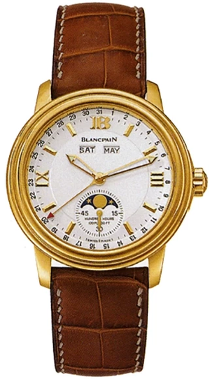 Blancpain Léman Moon Phase Complete Calendar 18K Yellow Gold Men's Watch