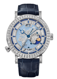 Breguet Classique “Hora Mundi” Europe-Oceania Platinum & Diamonds & Sapphires Men's Watch