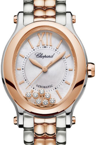 Chopard Happy Sport Oval Stainless Steel and Ethical Rose Gold & Diamonds Ladies Watch