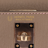 Hermès Kelly II Sellier Mini HSS Gris Tourterelle/Rose Sakura Chèvre Leather Permabrass Hardware