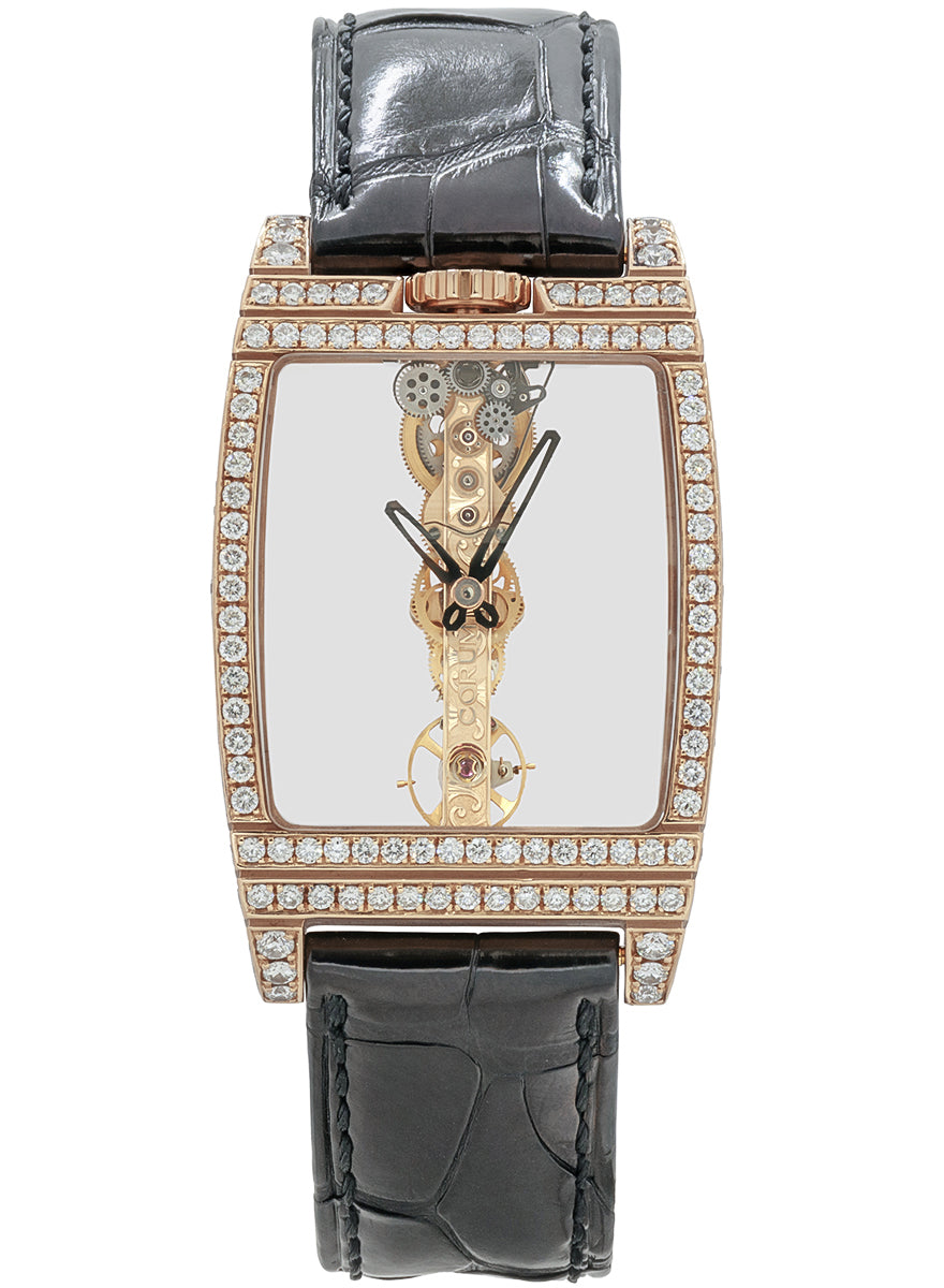 Corum Golden Bridge 18K Rose Gold & Diamonds Lady's Watch