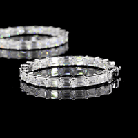 7.3 Carat Lab Grown Diamond Hoop Earrings