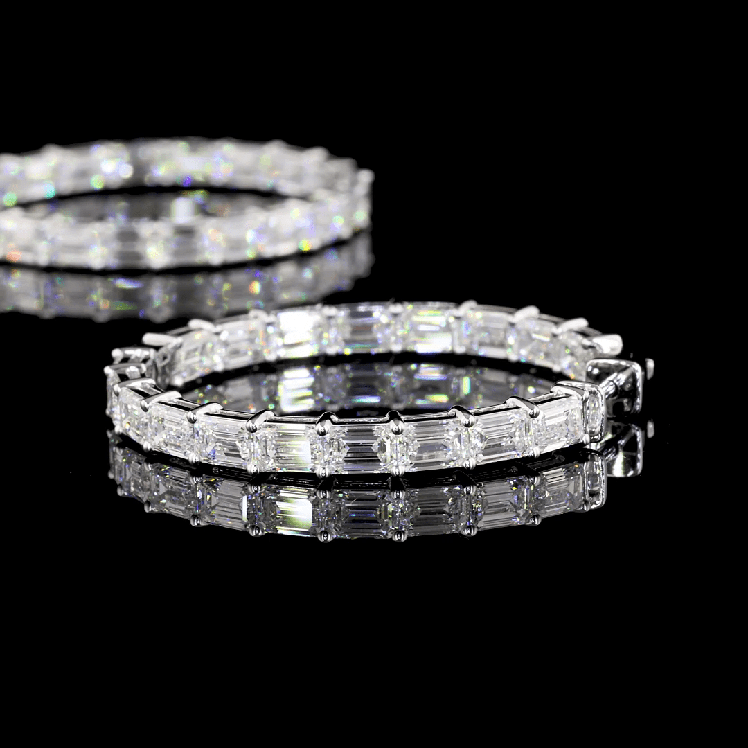 7.3 Carat Lab Grown Diamond Hoop Earrings