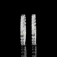 7.3 Carat Lab Grown Diamond Hoop Earrings