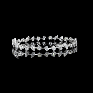 7.3 Carat Mixed Shape Lab Grown Diamond Tennis Bracelet