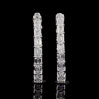 7.8 Carat Lab Grown Diamond Hoop Earrings