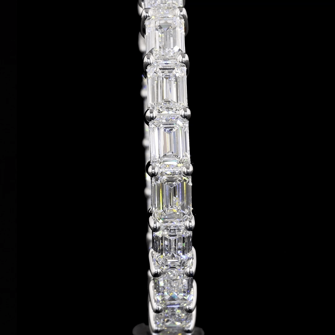 7.8 Carat Lab Grown Diamond Hoop Earrings