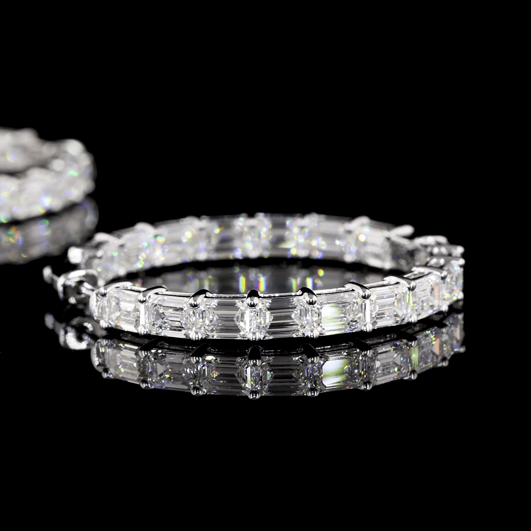 7.8 Carat Lab Grown Diamond Hoop Earrings