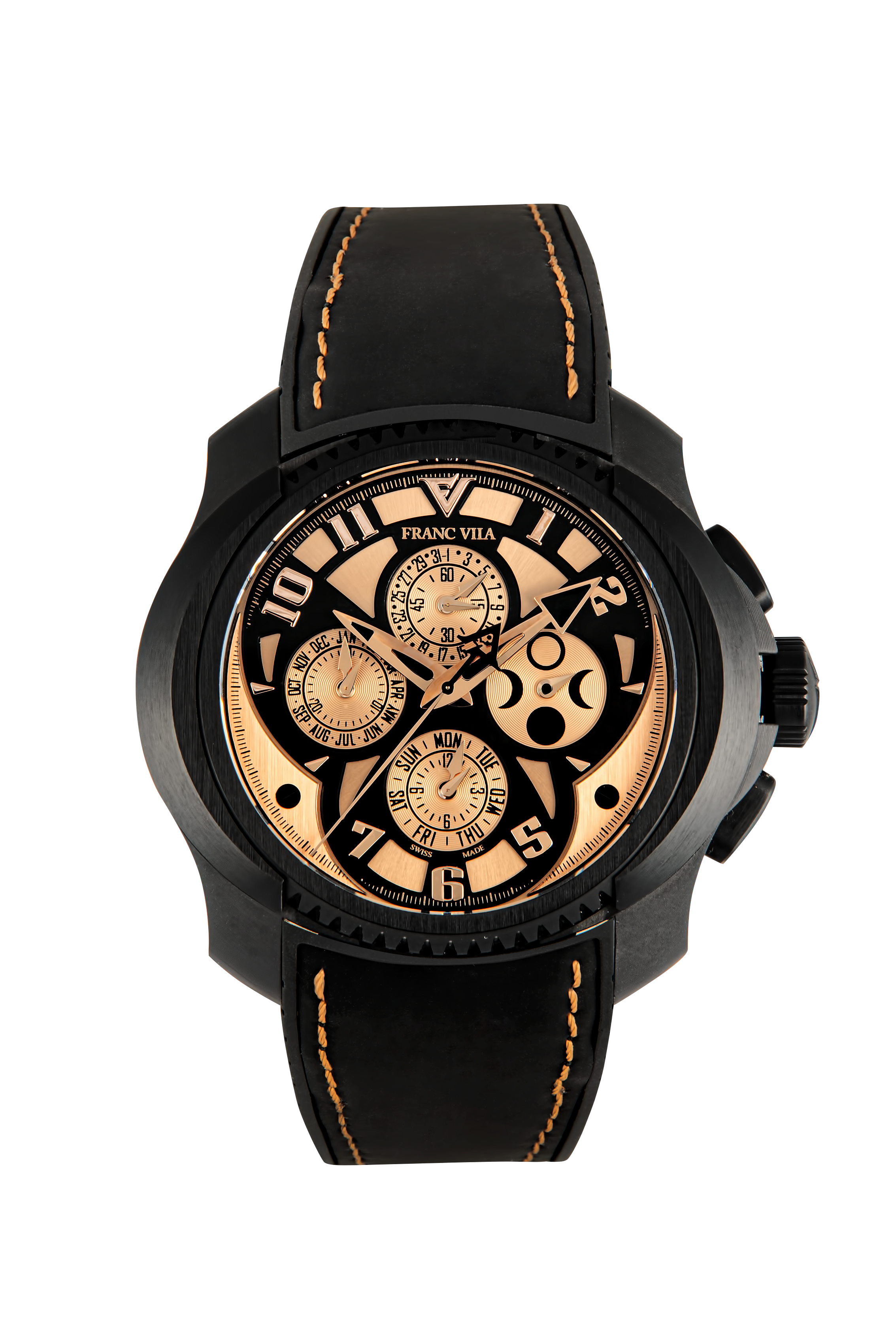 Franc Vila Intrepido Quantième Simple Gold Men’s Watch