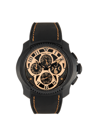 Franc Vila Intrepido Quantième Simple Black Gold Men’s Watch