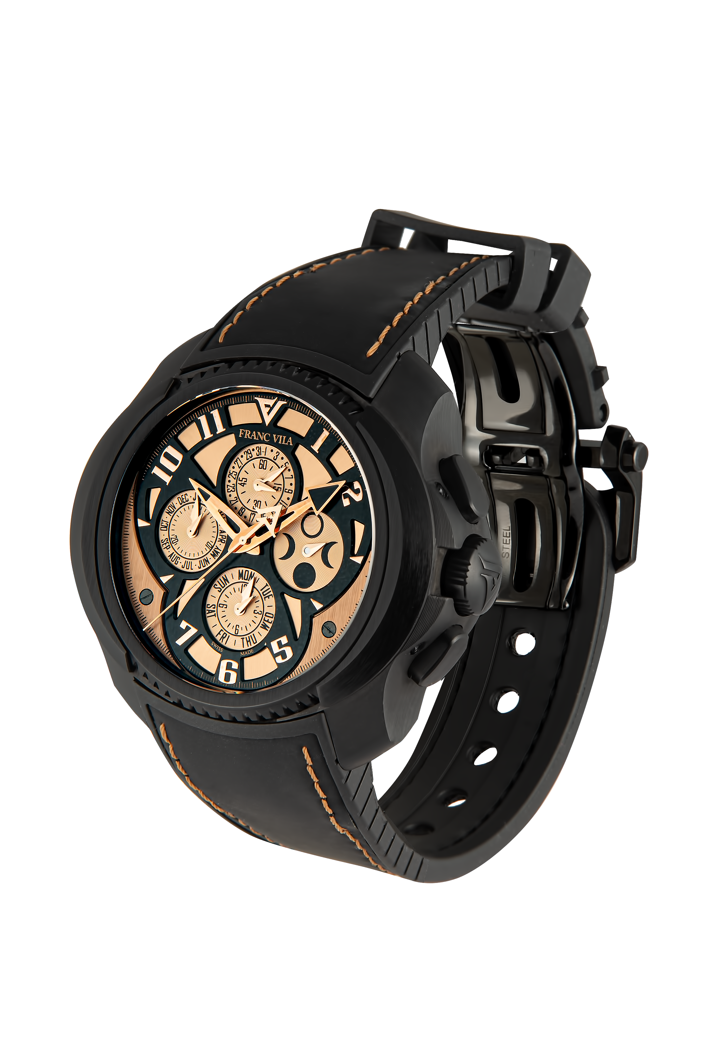 Franc Vila Intrepido Quantième Simple Gold Men’s Watch