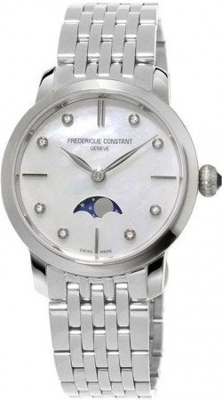 Frederique Constant Slimline Moon Phase Stainless steel Lady's Watch