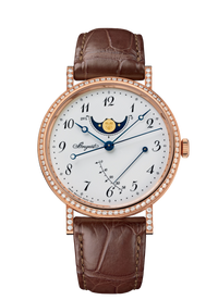 Breguet Classique Moon Phase 18k Rose Gold & Diamonds Men's Watch