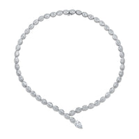 Marquise Asymmetrical Diamond Necklace