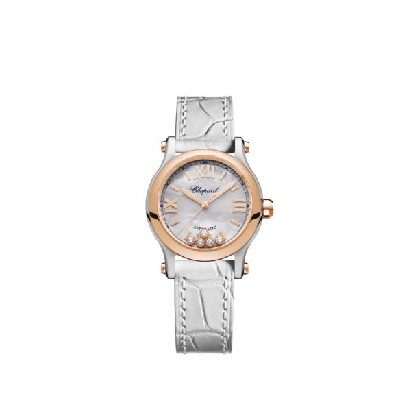 Chopard Happy Sport Stainlees steel and18K Rose Gold & Diamonds Ladies Watch