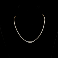 8 Carat Graduated Lab Grown Diamond Tennis Necklace