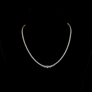 8 Carat Graduated Lab Grown Diamond Tennis Necklace