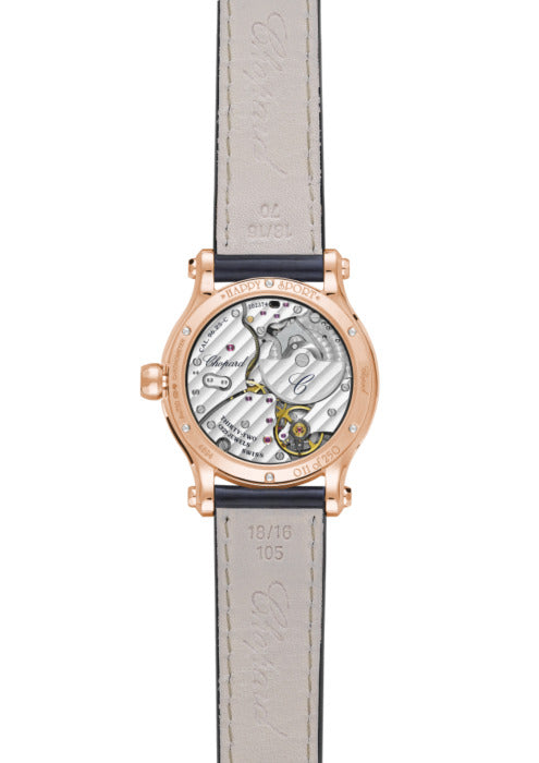 Chopard Happy Sport Moon Phase 18K Rose Gold & Diamonds Lady's Watch