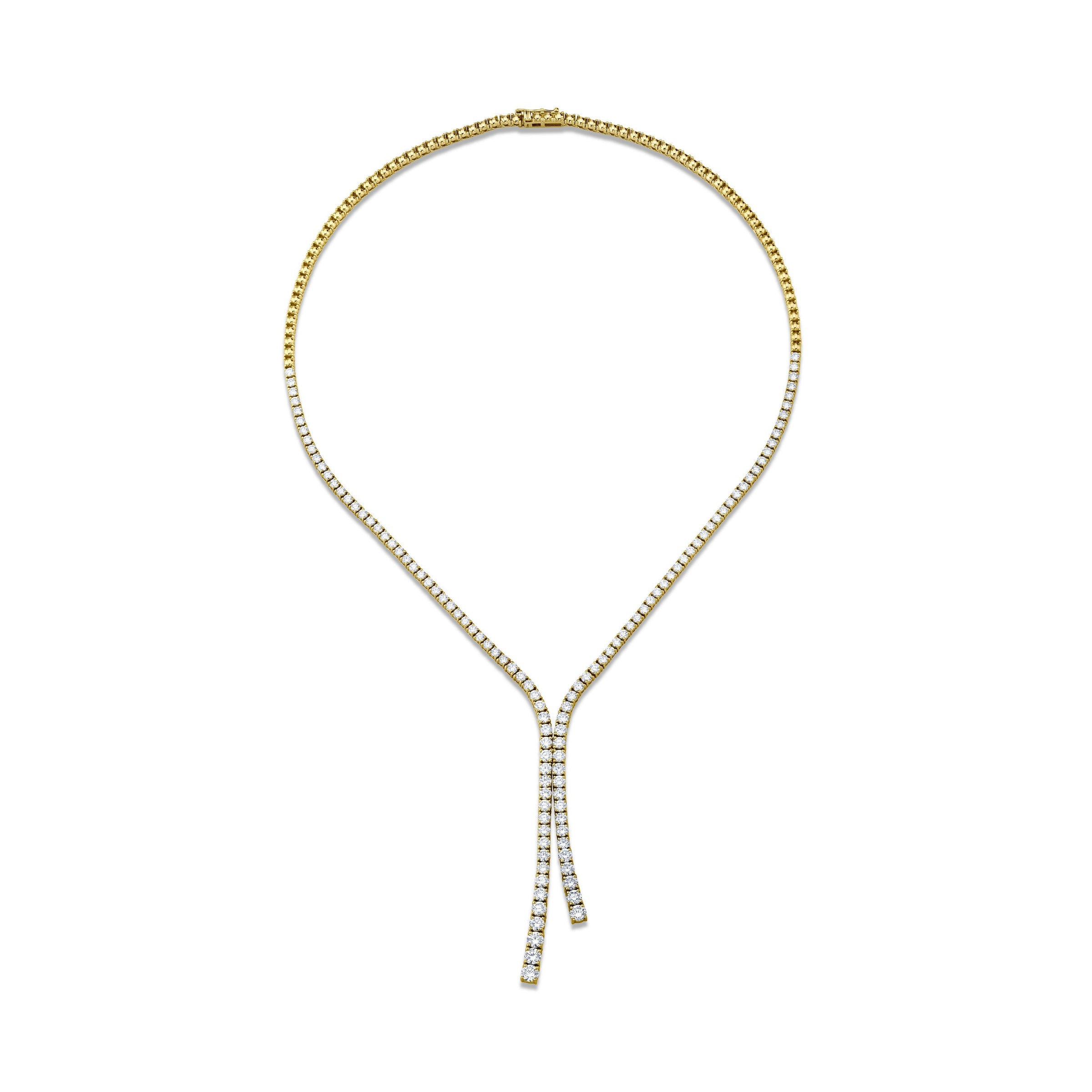 Graduated Round Brilliant Diamonds Lariat
