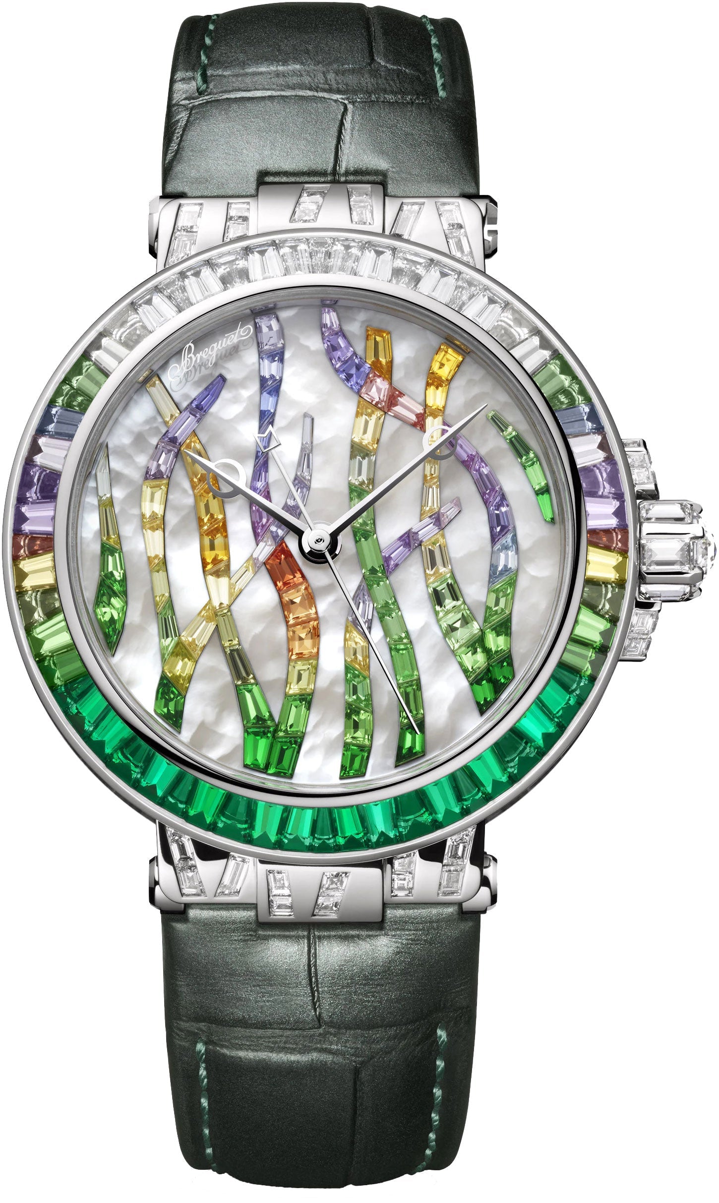 Breguet Marine Haute Joaillerie 18K White Gold 35.8mm Ladies Watch