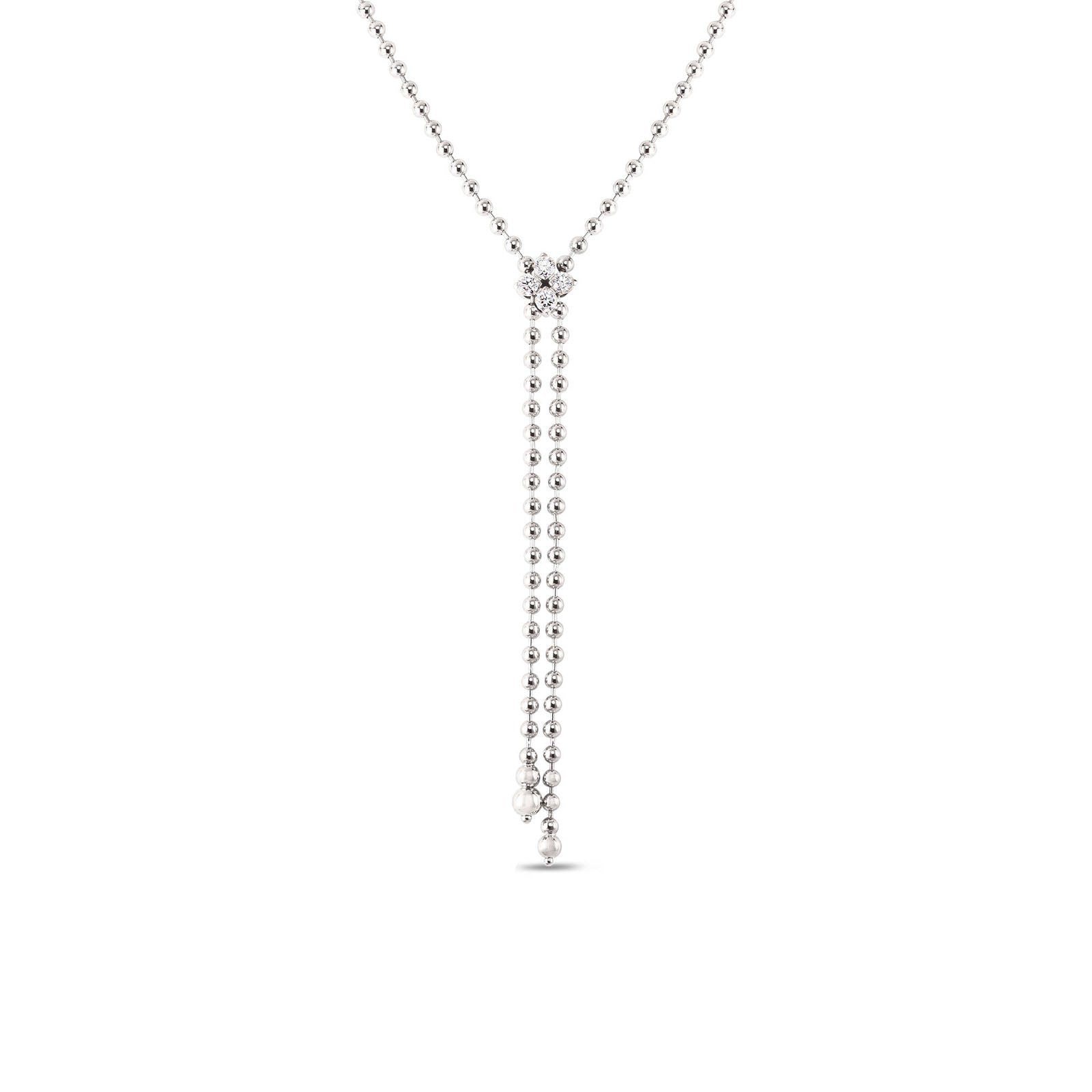 Love in Verona Diamond Flower Zipper Necklace
