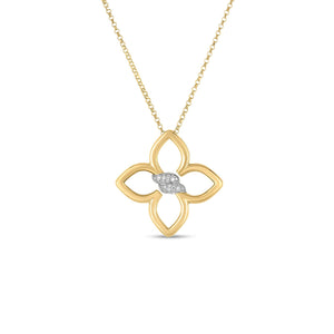Small Cialoma Flower Necklace with Diamonds